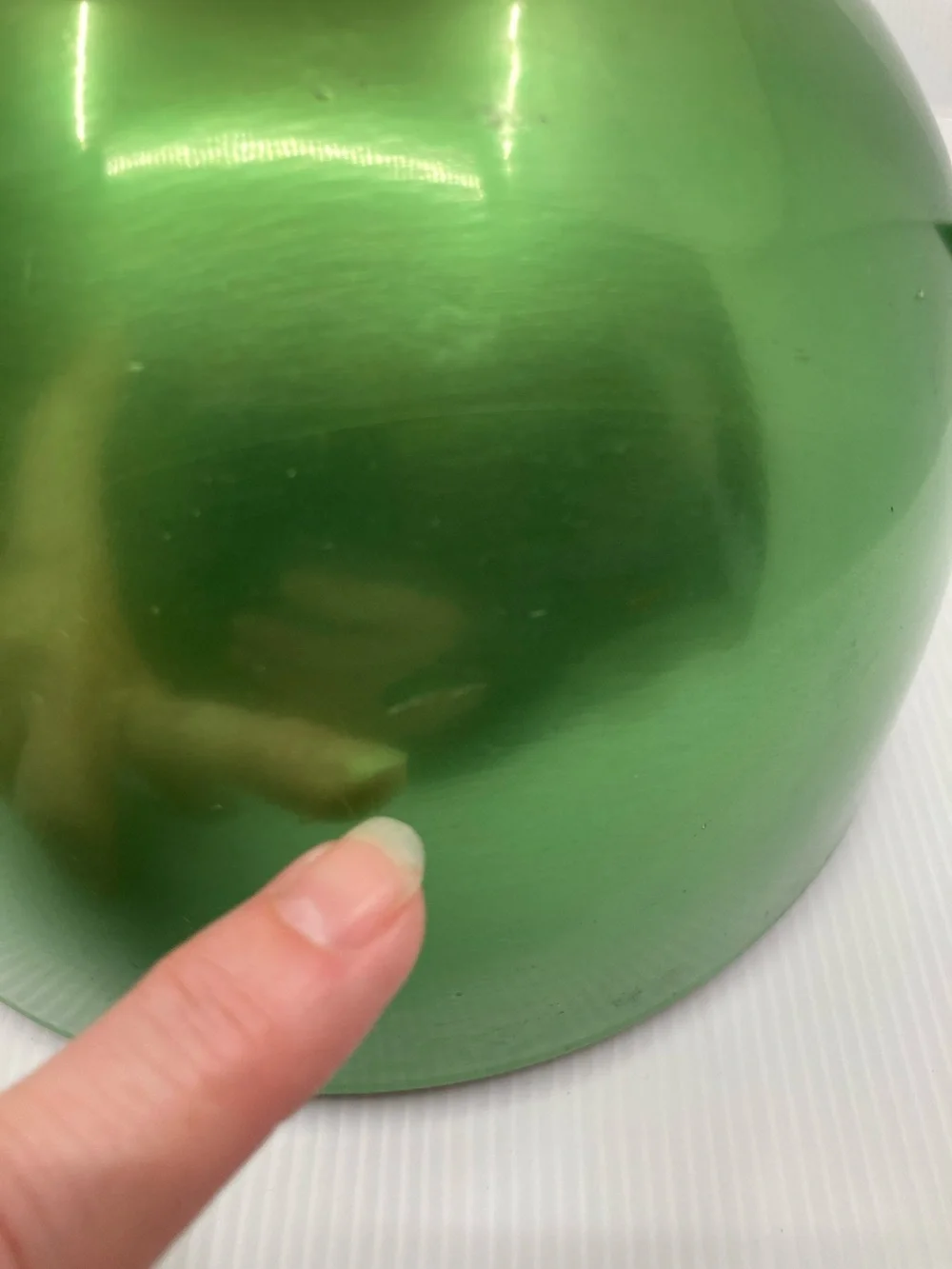 VINTAGE MCM GREEN ANODIZED APPLE ICE BUCKET COOKIE JAR